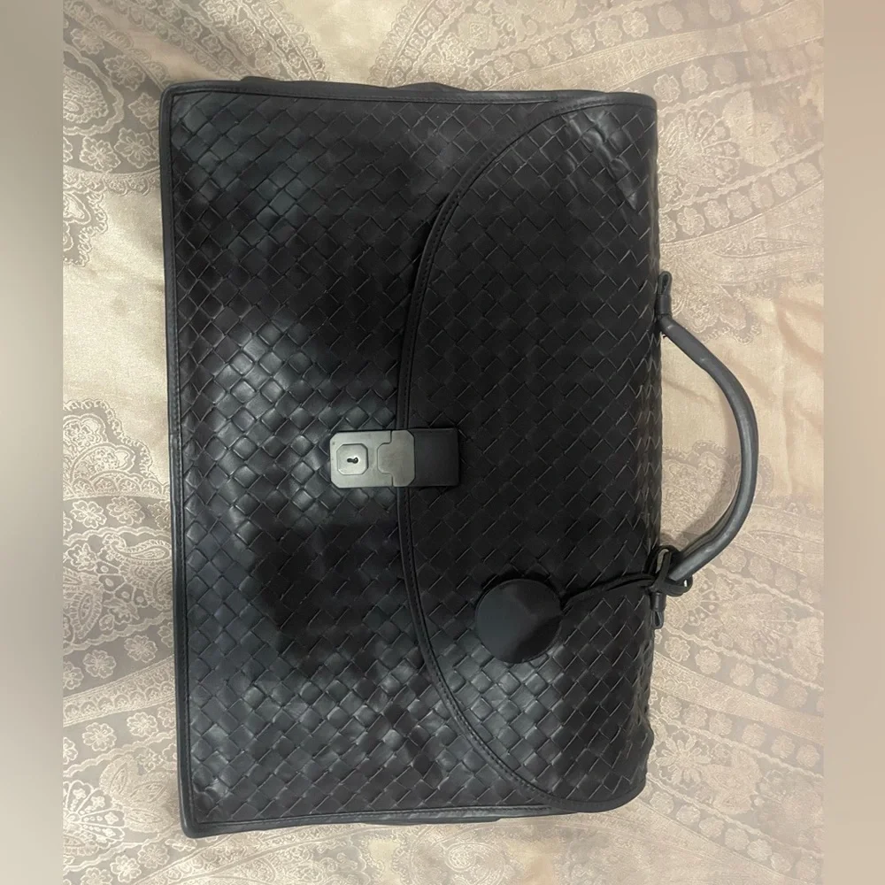 Bottega Veneta Mens Brown Briefcase